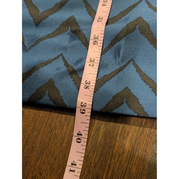 Vintage Anne Klein Dress Womens 10 Blue Black Chevron Belted Cocktail 00s Retro - Picture 8 of 12